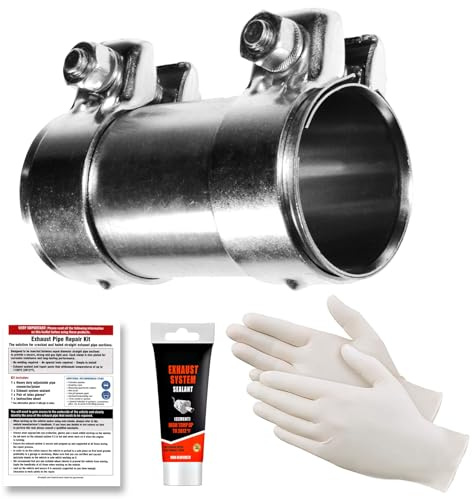 E-TECH Exhaust Repair Kit - Fits Exhaust Straight Pipe Diameters 58mm-60mm