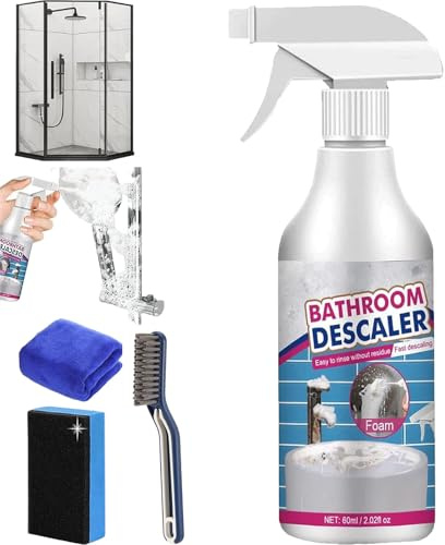 Bathroom Descaler Foam Cleaner, 2025 New All Purpose Bathroom Descaler, Bathroom Descaler Stubborn Stains Cleaner, Lifesunny Foam Cleaner for Shower Door, Toilet, Basin, Bathtub (1pcs)