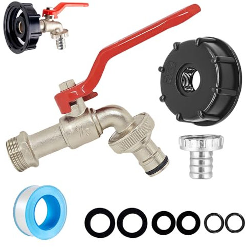 Rubinetto da giardino per esterni con raccordo a gomito con piastra a parete a compressione, tubo di rame da 15 mm (3 stili)