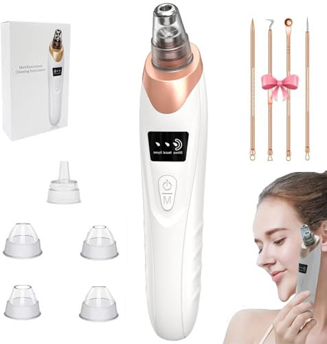 Aspirateur Point Noir – Extracteur Point Noir Électrique avec Puissance Réglable – Appareil Point Noir Visage pour Nettoyage en Profondeur – Aspirateur Visage Anti-Imperfections