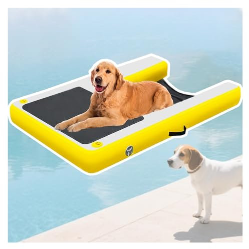 Hunderampe Aufblasbare Hunde Aufblasbare Hunde-Wasserrampe für Boote, robuste Hundepool-Ausstiegsrampe für kleine/mittelgroße/große Hunde, rutschfeste PVC-Dockleiter für Hundepools, Boote, Docks, Meer