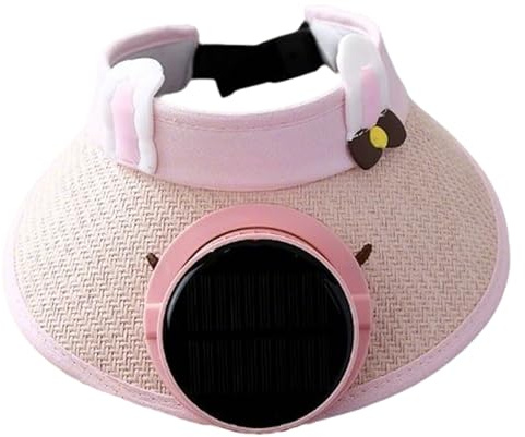 Hat with Fan - Adjustable Hat with Fans Solar Power,3-Speed Adjustment Visor Portable for Travel Camping Vacation Cycling Sports Pool Garden Fishing Beach Concert Gym Festival Workout Yoga Outdoor