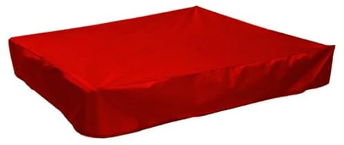 Sandbox cover Square Dustproof Patio Sand Pit Covers Furniture Polyester Taffeta Waterproof Outdoor Protector 190T(Red,180x180x20cm)