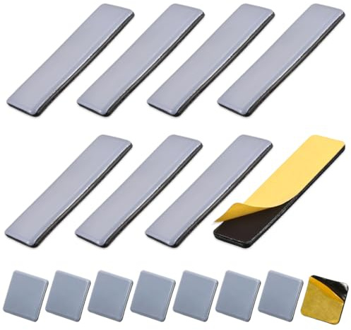 YUVKIN 16 Pezzi Feltrini Teflon Autoadesivi Set di Feltrini per Mobili e Tappeti, Protezione Efficace per Mobili, Sedie e Pavimenti (2 Misure: 16x75mm e 20x20mm)