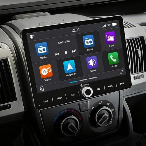 Android 14 Autoradio 2 Din für FIAT Ducato/Citroen Jumper 2011-2023, 9 Zoll Touchscreen Autoradio für Peugeot Boxer mit Carplay GPS Navi Bluetooth Rückfahrkamera WiFi FM/RDS Mirror Link,4+64G