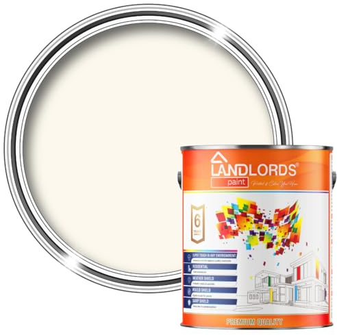 Landlords Furniture Paint - Creamy White - 1L | Wood Paint for All Wood Furniture, Kitchen Cupboards, Cabinets, Doors & Chairs | Water-Based, Non-Toxic & Odourless | Matt Finish