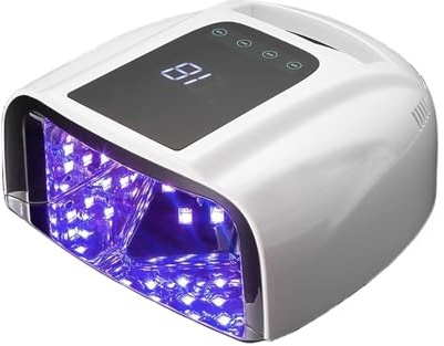 Lampe à ongles à miroir réfléchissant non rechargeable 96 W for sèche-vernis à gel, machine de manucure, lumière UV for ongles, lampe LED UV for ongles