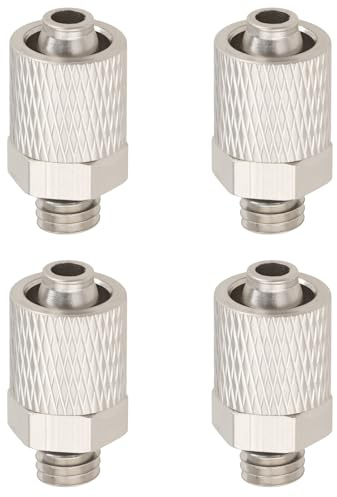 SG Store 4 x M5 Straight Connector with Swivel Union Nut for 6 mm Hose Pneumatic Connections for Mini Excavators