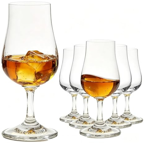 unbholkk 6 Stück Whisky Gläser, 120ml Cognac Gläser, Nosing Glas Whisky, Cognacschwenker, für Zuhause,Restaurants und Party