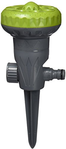 BriTools m7b051g – Irrigatore Circolare con spuntone, 9.3 x 9.3 x 24 cm, Colore: Grigio/Verde