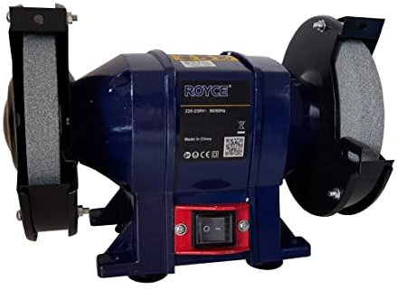 SMERIGLIATRICE MOLA DA BANCO 150W 2 DISCHI 2 PIETRE 125MM PROFESSIONALE RBG-125