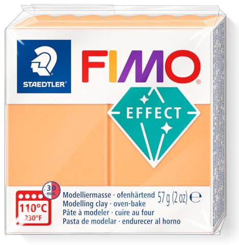 STAEDTLER FIMO effect, Neonfarben (neon orange), Normalblock 57g, 8010-401