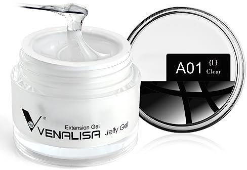 VENALISA Clear Gel Nail Polish 50ml – UV/LED Soak-Off Gel for DIY Nail Extensions and Repairs