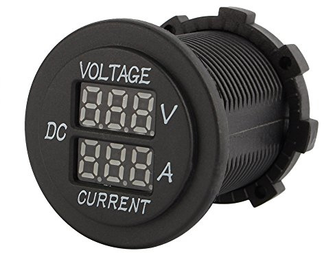aqxreight, LED Motorcycle, Misuratore voltmetro amperometro digitale doppio DC 1224V