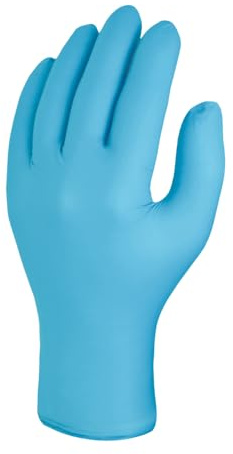 Skytec TX424 Blue (Box of 100) Disposable Nitrile Gloves - Multipurpose Latex Free Examination Gloves with High Grip