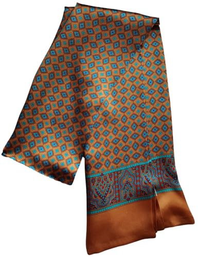 UK_Stone 100% Seide Paisley Blumen Halstuch Herren Schal