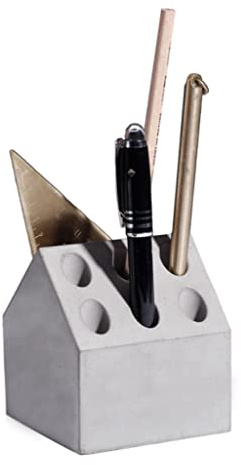 SXHRR Stifthalter für Schreibtisch, Schreibtisch-Stifthalter aus Beton, Stifthalter für Schreibtisch, Schreibtisch-Organizer aus Beton und Stifthalter, Büroorganisation