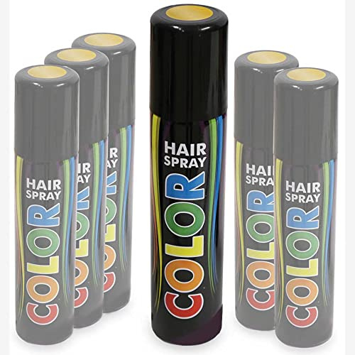 KarnevalsTeufel Hairspray buntes Haarspray Haarschmuck farbig (Color Gold)