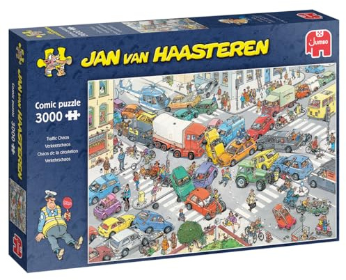 Jan Van Haasteren, Verkehrschaos, Puzzle 3000 Teile Erwachsene