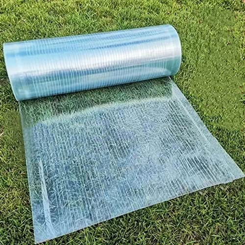 Polycarbonat Gewächshaus Dach Platte Transparente Folie,0,8mm Glasfaserplatte,Regenfeste Isolierung Für Gewächshaus Überdachung Carport,Leicht zu Biegen und zu Schneiden (WxL: 0.5x8m(1.64x26.2ft))