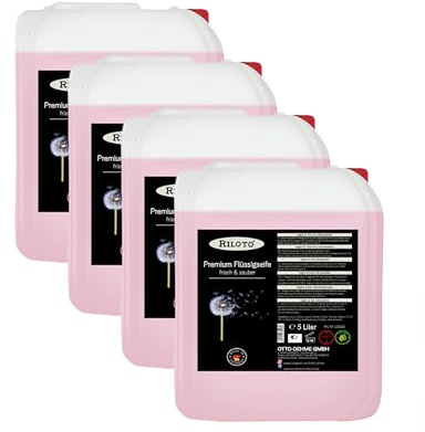 Lorito frisch & sauber Premium Flüssigseife 4 x 5L vegan | Handseife flüssig im Gewerbe-Großpack, zur sanften & schonenden Handreinigung, wohlduftende Nachfüllseife für Seifenspender