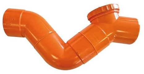 Sifone firenze orizzontale in pvc (1 Tappo) - Diametro 63
