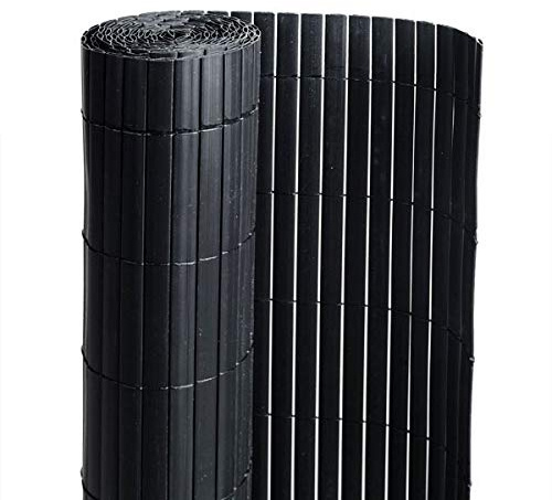 Canisse PVC en Rouleau de 3m pour clôture ou Balcon (1m50, Noir RAL 9011)