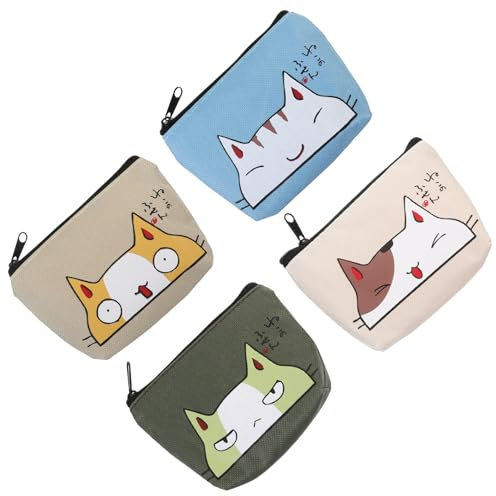 PACKOVE 4 Stück Geldbörse Geschenk Für Mädchen Süßer Taschenanhänger Mini-geschenktüte Schlüsseletui Münzbeutel Tasche Für Student Mini-Tasche Oxford-Stoff Damenbinde