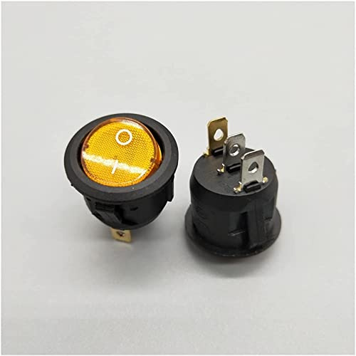 Wippschalter 1 Stück KCd1 20 mm 3-poliger LED-Schalter 10 A 12 V Lampen-Netzschalter Aufzug Auto-Knopf Licht Ein/Runder Wippschalter elektronischer Schalter
