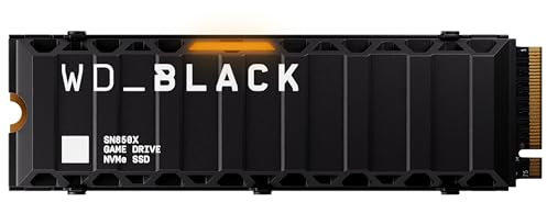 WD_BLACK SN850X 8TB M.2 2280 NVMe SSD with Heatsink - PCIe Gen4 Gaming Drive, Read 7300MB/s, Write 6600MB/s - High Performance