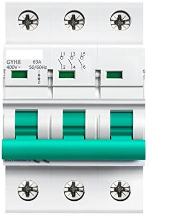 ANQECAJH Disjoncteur 3PHASE -Disjoncteur Principal 6 3a 100a 125a Interrupteur d'isolement for la Maison ou l'industrie -Disjoncteur communautaire 40 0V Gyh8(25 V)
