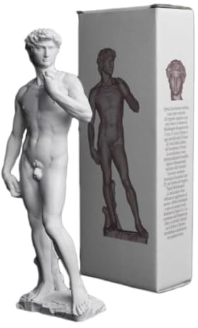 GINGERSHOPONLINE David-Statue von Michelangelo, Kunstreproduktion, erhältlich in 4 Größen, mit Box und Zertifikat (15 cm - 5,9 Zoll)