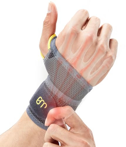 kichicho Handgelenkstütze,Sehnenscheidenentzündung Handgelenkbandage,Bandage Handgelenk,Bequeme Handgelenkbandage für die linke oder rechte Hand,Leicht und Atmungsaktiv, 2 lagig unter Druck