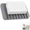 Porte Savon en Silicone Souple，Pratique pour Salle de Bain et Cuisine, Design Antidérapant avec Drainage Naturel, Idéal pour Savon, Éponges et Petits Objets (Gris)