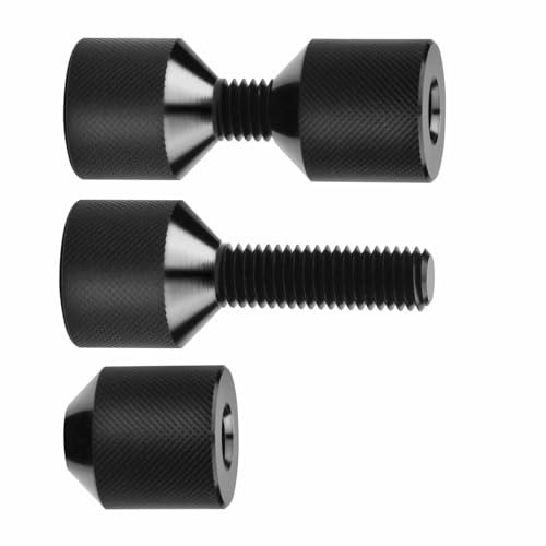 Aramox Flange Alignment Pins, 2 Hole Pin Aluminum Alloy, 1 1/8 Inch Diameter, Lightweight Sturdy Flange Aligners with Detachable Thread for Efficient Assembly and Installation
