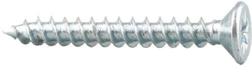 Twinthread Woodscrews Bright Zinc Plated – High Grip Wood Screws for Softwood, Chipboard & MDF – Rust Resistant (#10 x 1 1/2 (Pack of 200))