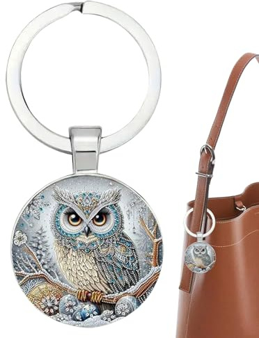 Frauen-Eulen-Schlüsselanhänger – niedlicher Autoschlüsselhalter, Schlüsselanhänger für sie, Neuheit Eulen-Anhänger, Taschenanhänger für Schwester, Mädchen, Geburtstagsgeschenk, einzigartiges - und