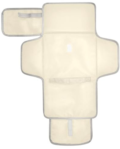 Wiederverwendbare Wickelauflagenbezüge mit Taschentuchtasche, tragbare Wickelunterlage für Babys, mit integriertem Kissen, Cambiadores de pa?ales para Bebes, Beige