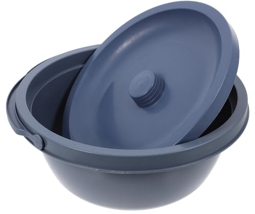 SMASOLO Portable Chamber Pot with Lid Leakproof Urinal Bucket for Adults for Home Hospital Car Camping Emergencies Dark Grey Nighttime Toilet