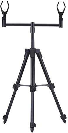 Varadas de Pesca Trípode, Soporte Telescópico Ajustable Triángulo Plegable Triángulo para Todas Las Varillas, de 26 a 62 Cm de