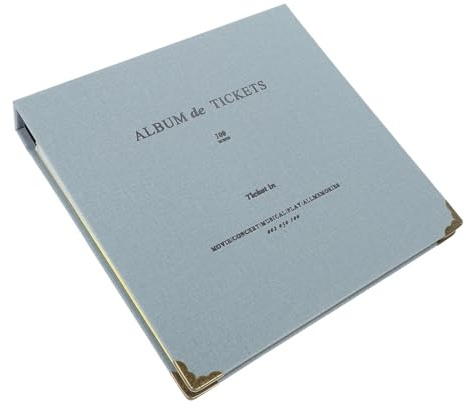 NOLITOY Álbum de Colección de Entradas Película Cuaderno de Sueltas Almacenamiento Resistente para Boletos y Recibos Regalo Práctico para Familia y Viajes