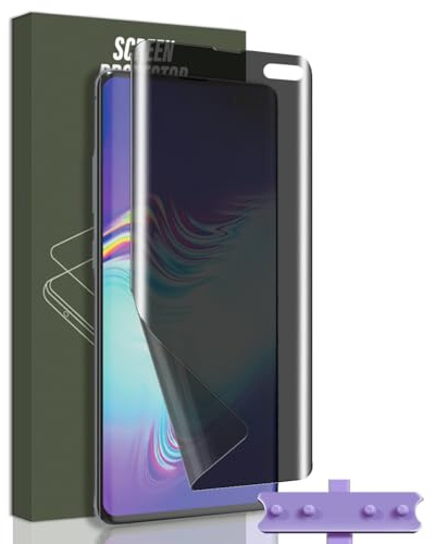 Jewloofa Weich TPU Schutzfolie für Samsung Galaxy S10 5G Privacy Panzerfolie, 1 Stück Anti Spähen Privatsphäre Sichtschutzfolie, Anti-Kratzer, Anti-Spy Displayschutzfolie für Galaxy S10 5G