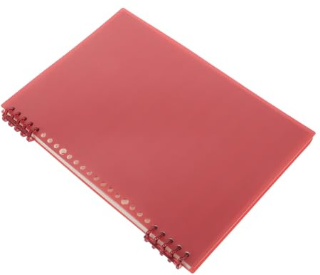 Gatuida Notenheft B5 für Kinder mit Abnehmbarem Ordner Vintage Stil Kunststoff und Papier Vielseitig Verwendbar für Musikunterricht und Zuhause Rot