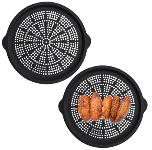 Xujuika Teglia per pizza, in silicone, lavabile in lavastoviglie, antiaderente, per forno, barbecue all'aperto, picnic, cottura