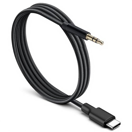 Lizoak Aux Cable to USB C 1M USB C to 3.5mm Audio Jack Cable for Car Stereo Headphone Speakers Compatible with i-Phone i-Pad Galaxy Pixel Type-C Devices