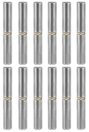 Bisagras de barril soldables de acero al carbono, 12 Uds., 12x80mm, eje de puerta desmontable soldado, pasador de ventana for el hogar for columpio