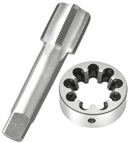 Set di maschi e filiere M52 HSS, passo 1-5mm Macchina for flauto dritto Maschi a vite destra Filiera rotonda for maschiatura di metallo(M52x3)
