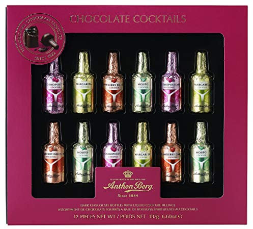 Anthon Berg - Chocolate Liqueurs - Cocktails Flavours - 12 bottles 187g - With a delicious liquid filling