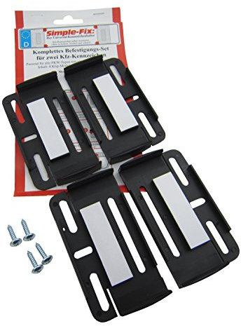 2 x Simple Fix Nummernschildhalter Kennzeichen Halter Träger KFZ Auto PKW LKW