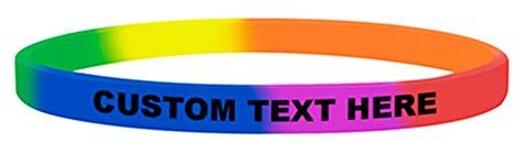 GOGO 100 Pezzi Braccialetti in Silicone Personalizzati, Braccialetto Personalizzati Inspirational Elastico, Bracciale Silicone Sottile